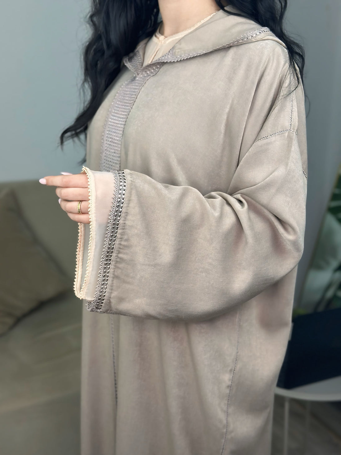 Jellaba Asila deux pièces - 100% à la main