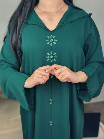 Jellaba Zomorrod - 100% à la main