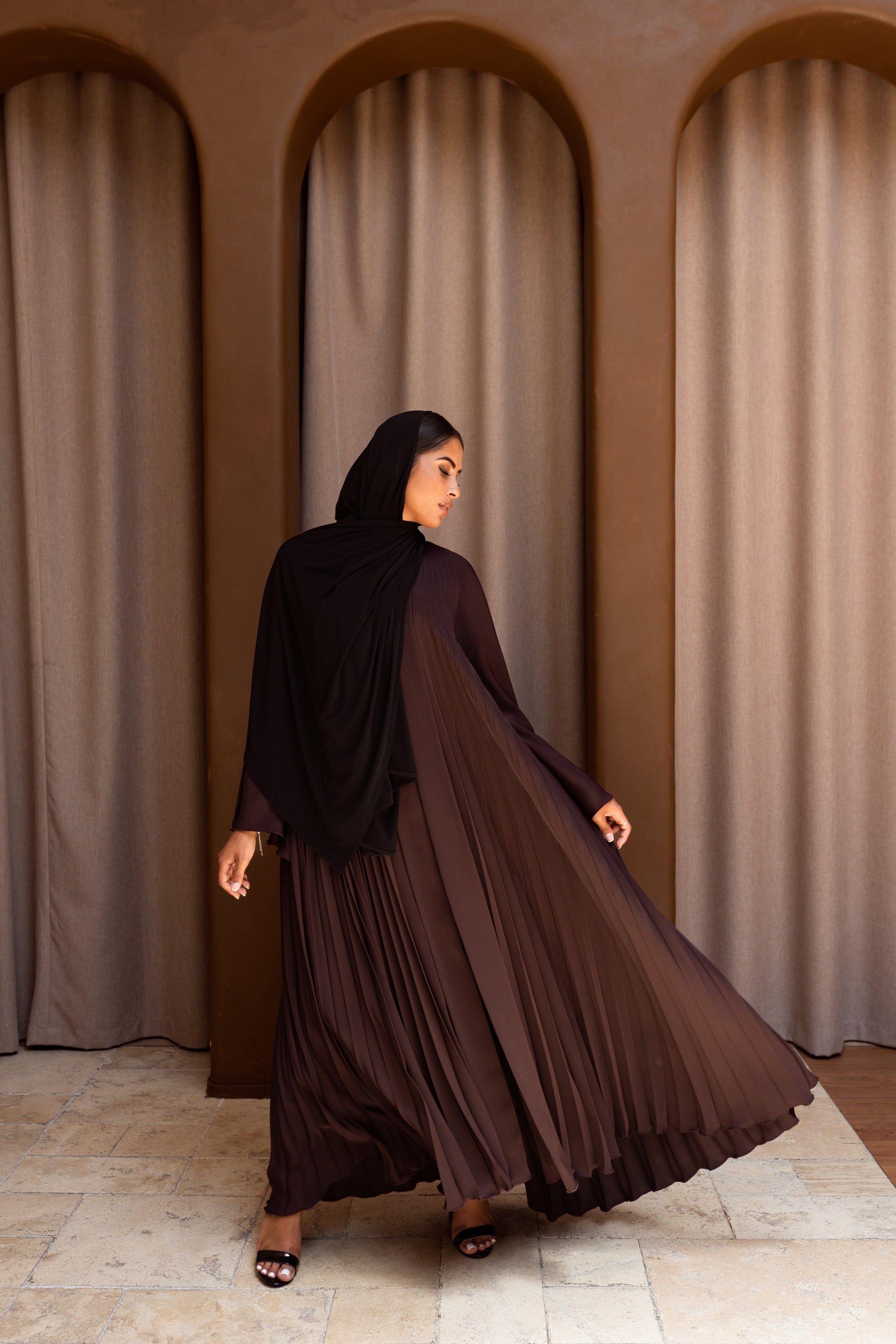 Chocolate Layered Abaya